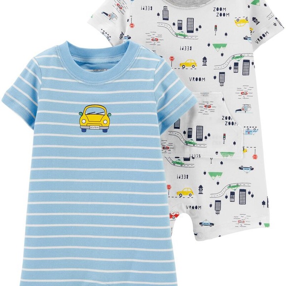 2-Pack Car Rompers - Picture 1 of 2